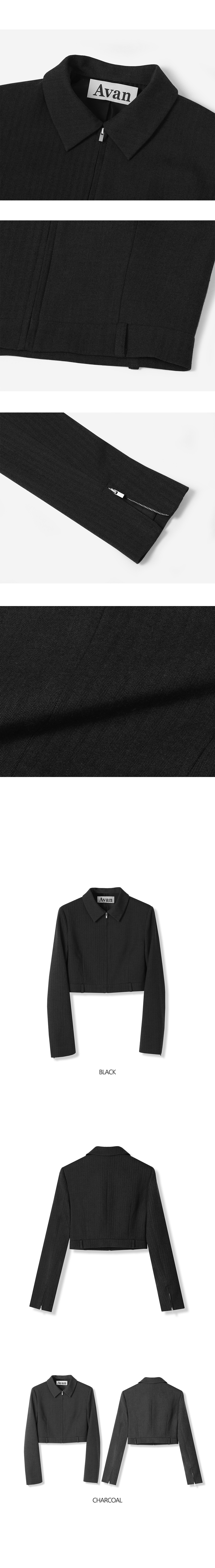 MUSINSA | AVANDRESS Jaya Crop Jacket BLACK MUSINSA | AVANDRESS Jaya Crop Jacket BLACK