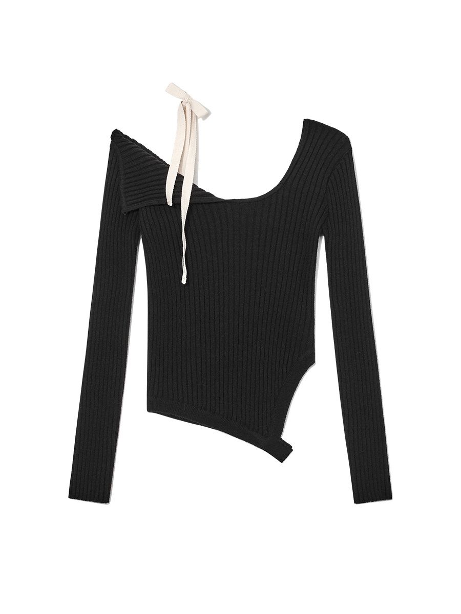 GLOWNY ISA ASYMMETRICAL KNIT TOP グレー MUSINSA | GLOWNY ISA ASYMMETRICAL KNIT TOP (GRAY)