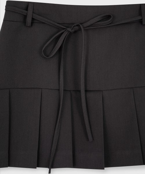 PLEATS SKIRT (GREY)