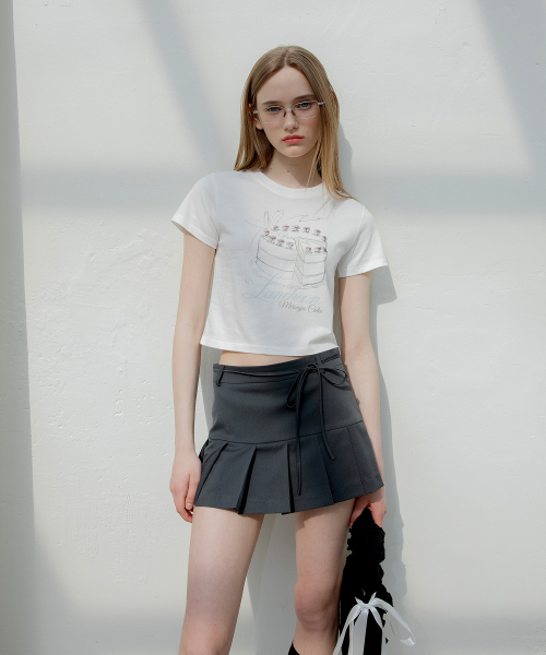 PLEATS SKIRT (GREY)