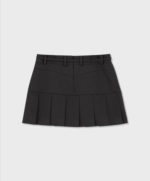 PLEATS SKIRT (GREY)