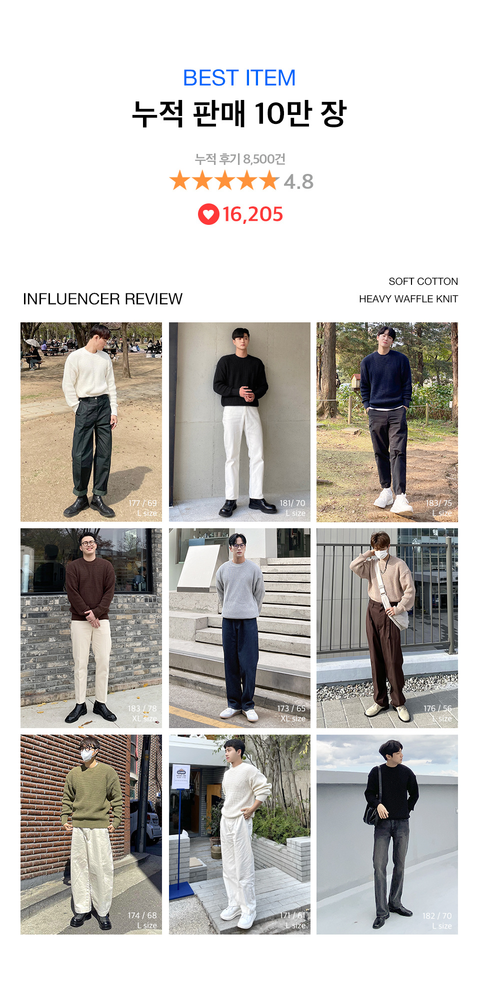 ★BTS着用BRAND★KNITTED★SOFT COTTON HEAVY WAFFLE KNIT Filson cotton sweatshirt Waffle Knit Thermal Crew PRM EU