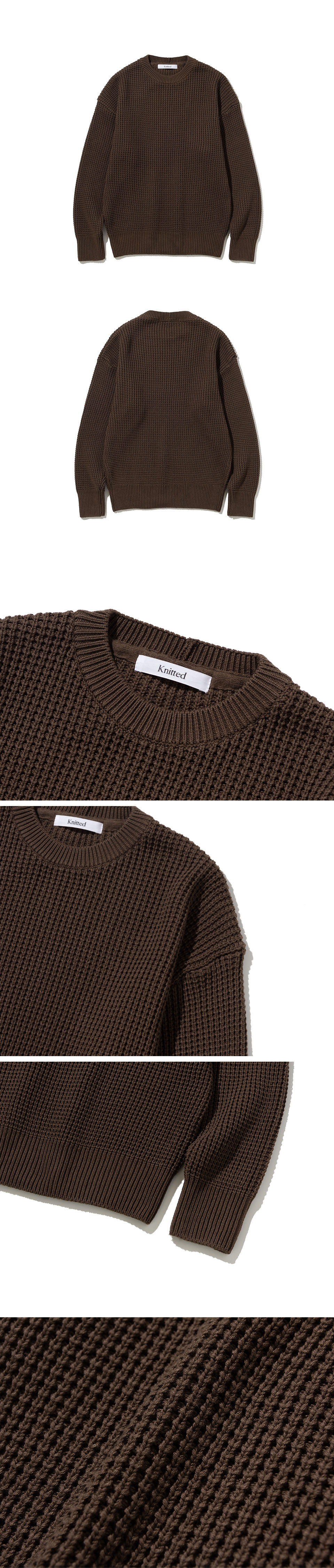 ★BTS着用BRAND★KNITTED★SOFT COTTON HEAVY WAFFLE KNIT Filson cotton sweatshirt Waffle Knit Thermal Crew PRM EU