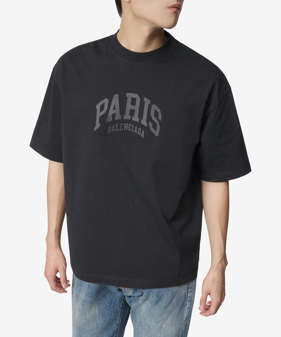 MUSINSA | BALENCIAGA Medium Fit Cities Paris Short-Sleeved T