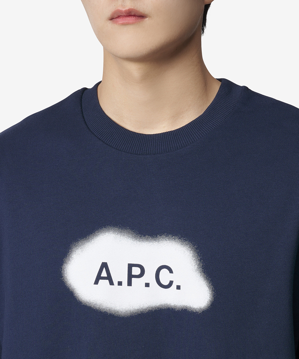 ★A.P.C.★ Alastor Logo Sweatshirt Navy COEIPH27825IAK COEIP MUSINSA | A.P.C. Alaster Logo Sweatshirt - Navy / COEIPH27825IAK