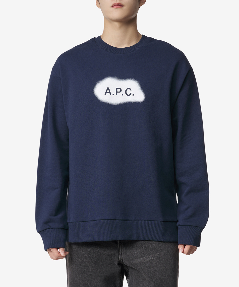 ★A.P.C.★ Alastor Logo Sweatshirt Navy COEIPH27825IAK COEIP MUSINSA | A.P.C. Alaster Logo Sweatshirt - Navy / COEIPH27825IAK