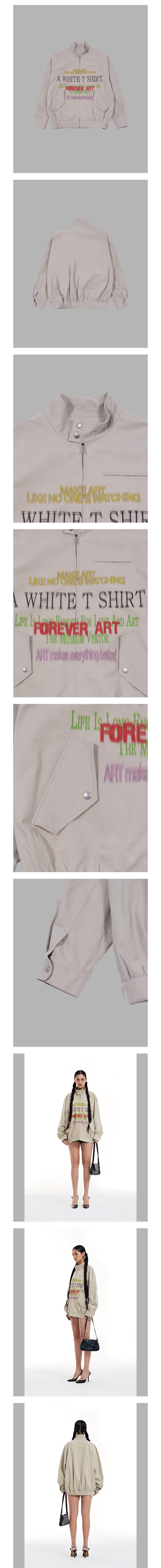 関税込☆THE MUSEUM VISITOR★LETTERING PRINTED COTTON BLOUSON MUSINSA | THE MUSEUM VISITOR LETTERING PRINTED COTTON