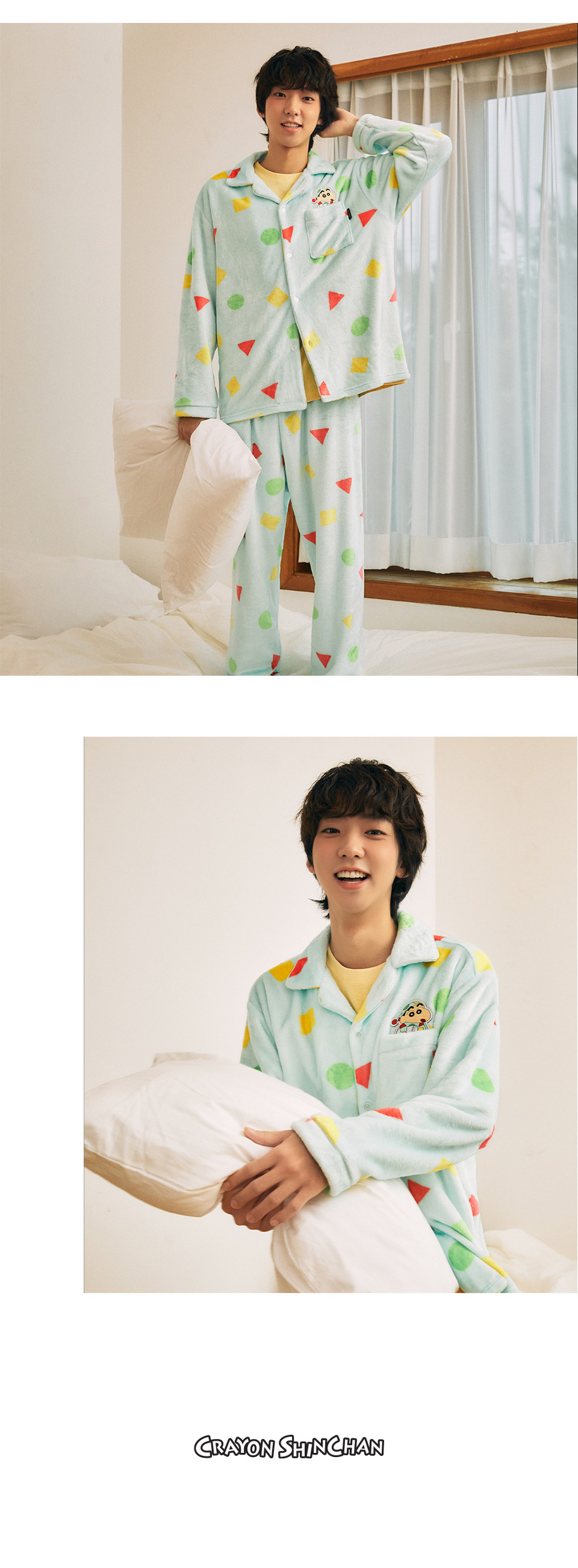 스파오(SPAO) (짱구) 못말리는 짱구 수면잠옷(MINT)_SPPPD4TU04