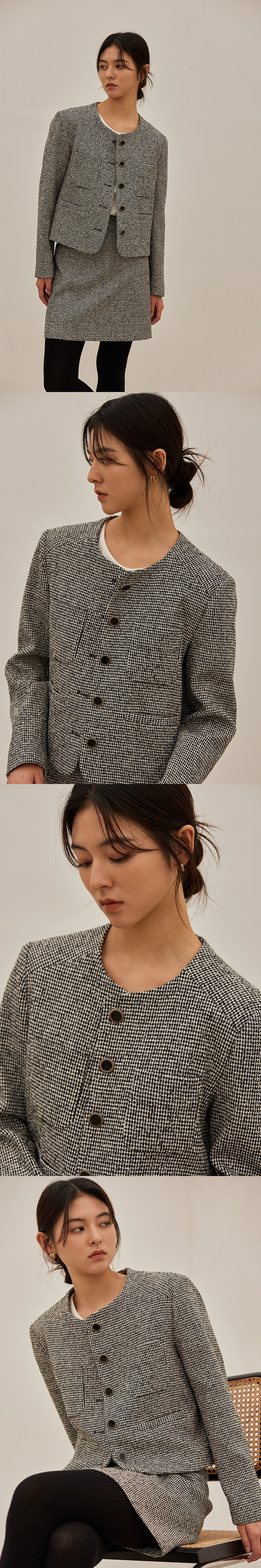 MUSINSA公式 | MANGO MANY PLEASE BURD TWEED MINI SKIRT (3colors)