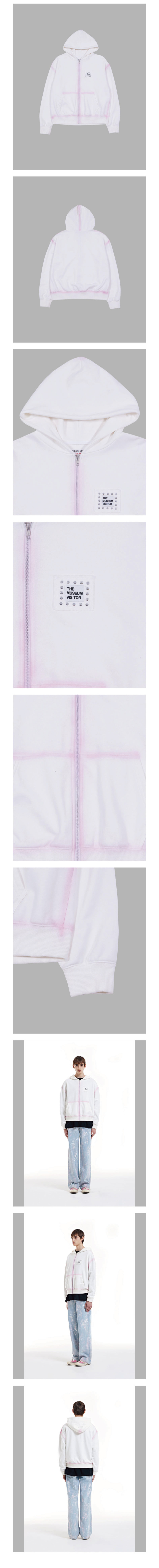 [THE MUSEUM VISITOR]★SPRAY PRINTED ZIP UP HOODY org.jpg