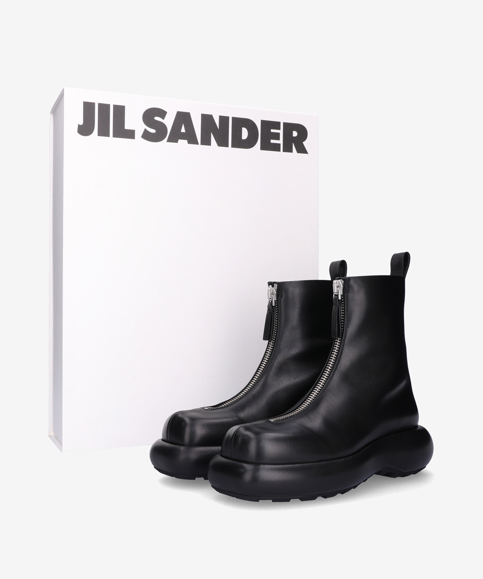 ★Jil Sander★Leather CHUNKY CHELSEA BOOTS J15WU0049P4942001 MUSINSA | JIL SANDER Women's Zip-up Chunky Leather Chelsea