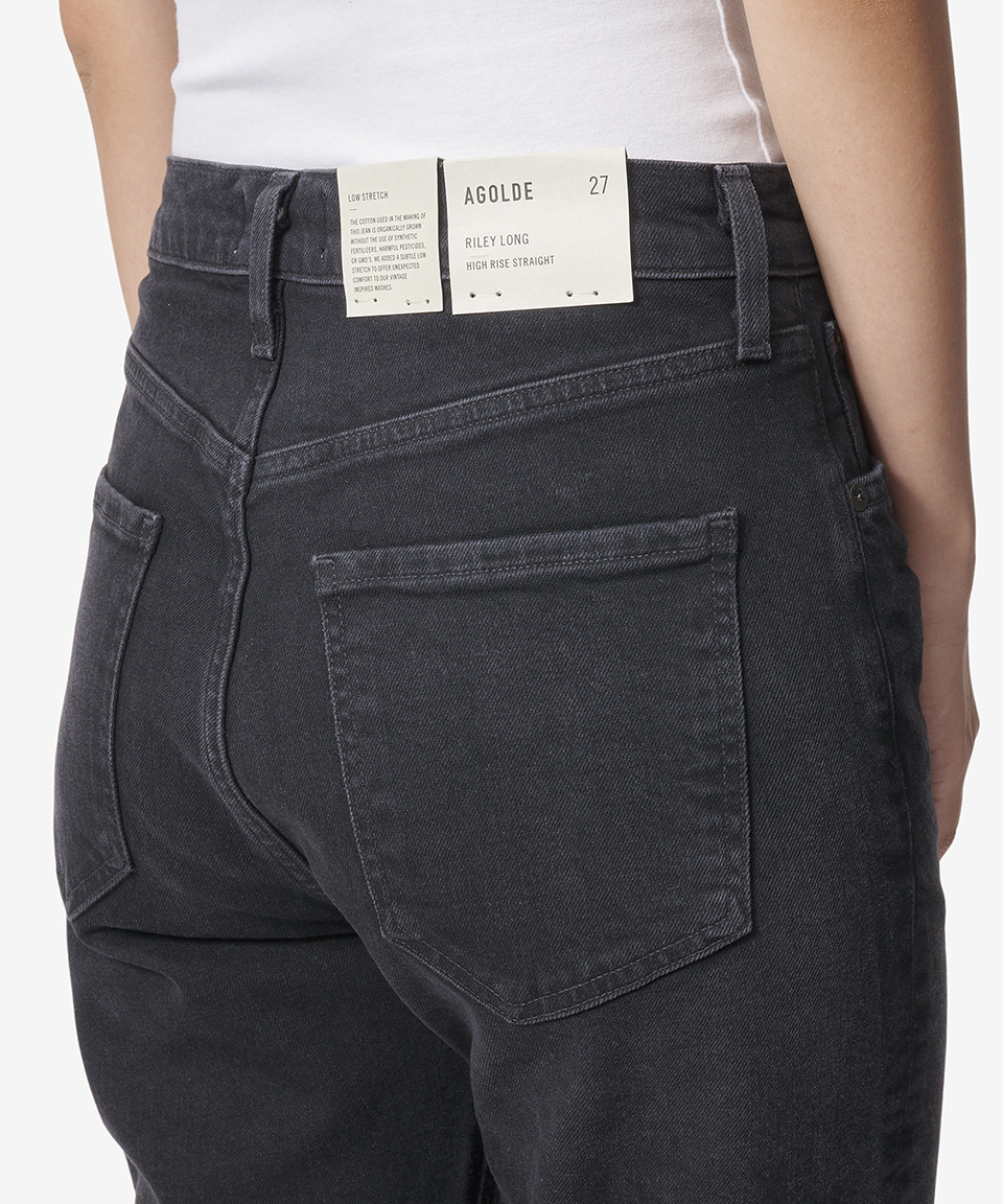 パンツ AGOLDE Merrell Slim Fit Denim Pants Black A9021C1372AXI A902 MUSINSA | AGOLDE High-Waist Riley Denim Pants - Black