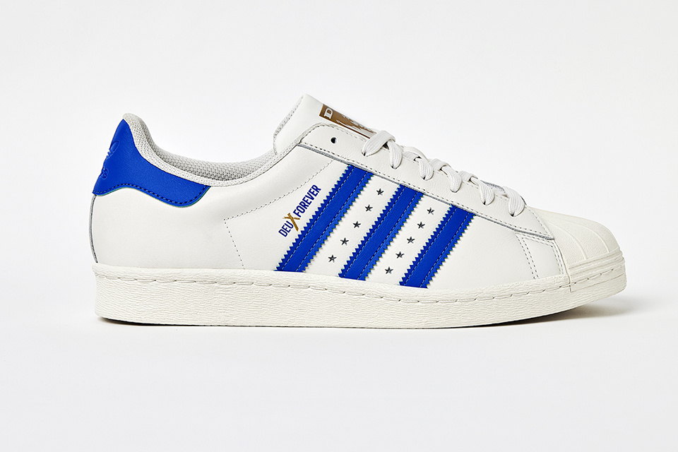 ◆adidas◆ Superstar 80s Deux Cream Blue IF6292 Adidas Superstar 80s x Deux men's Shoes blue White Leather