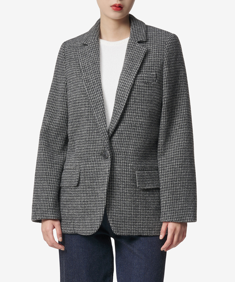 スーツ Isabel Marant Charlene Check Wool Single Jacket Gray VE0086F MUSINSA | ISABEL MARANT Charlene Checkered Wool Single