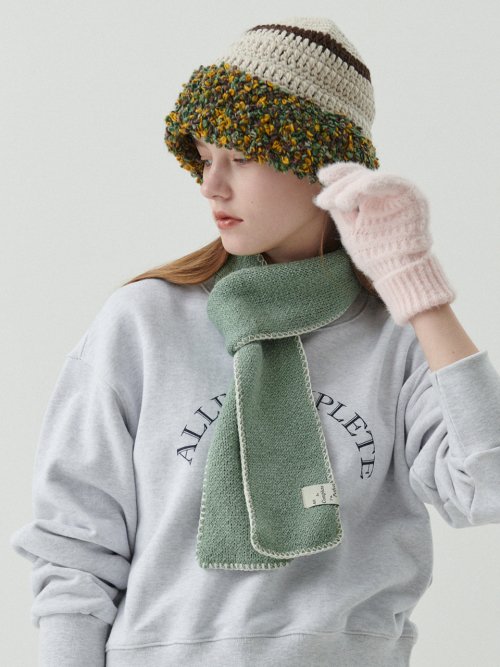 Z Stitch Knit Muffler (Mint)