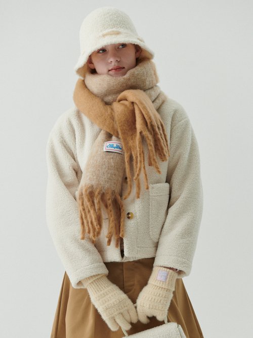 Half&Half Chunky Muffler (Beige & Sand)