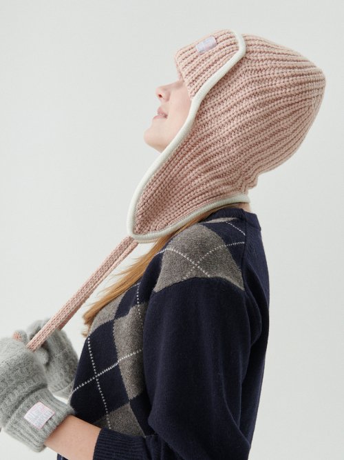 Edge Ear Flap Beanie (Indi Pink)