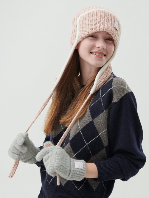 Edge Ear Flap Beanie (Indi Pink)