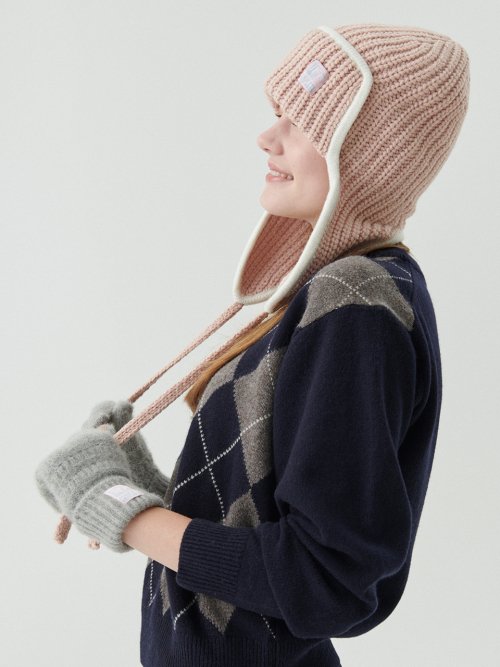 Edge Ear Flap Beanie (Indi Pink)