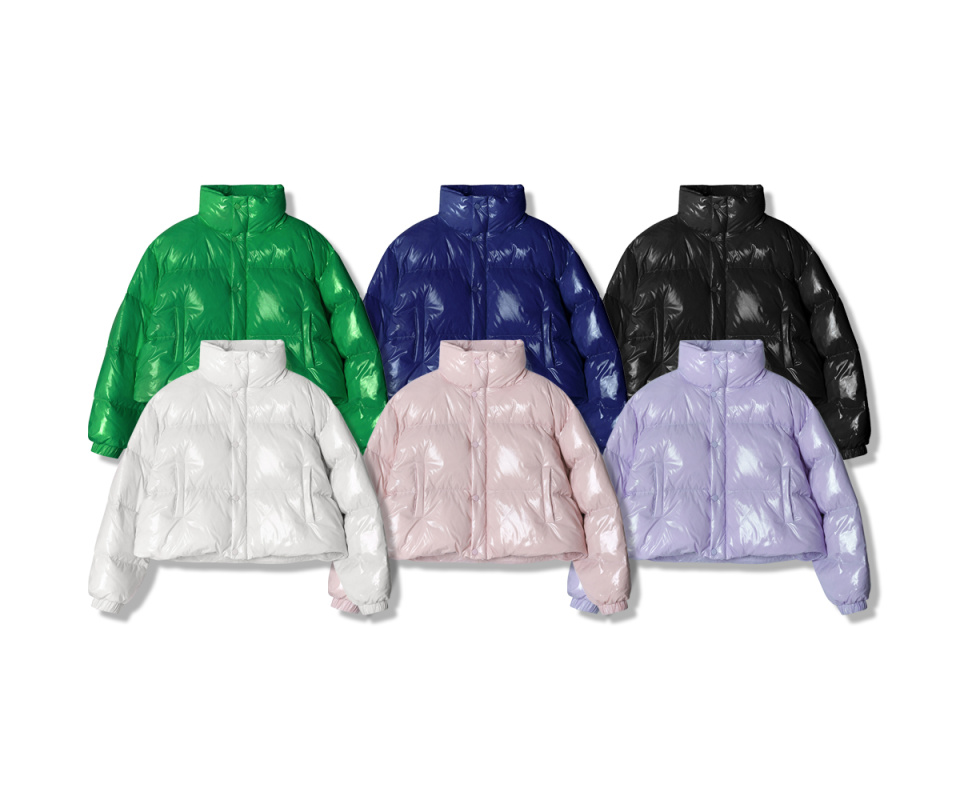 어반드레스(AVANDRESS) Siberia Duck Shiny Crop Padding PINK