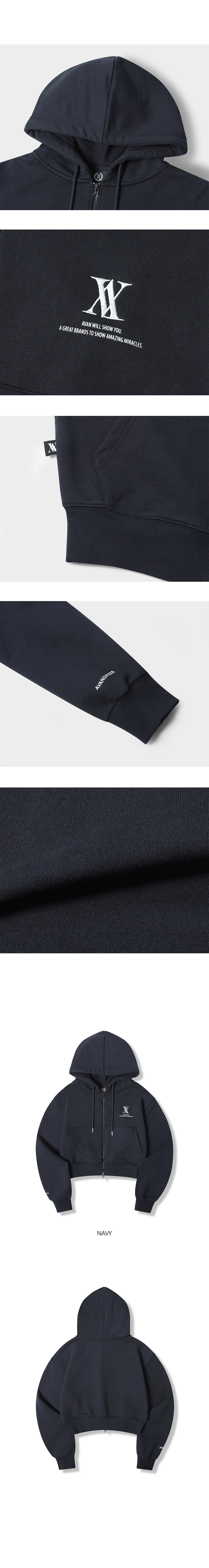 アウターその他 AVANDRESS AV LOGO CROP HOOD ZIPUP NAVY MUSINSA | AVANDRESS AV LOGO CROP HOOD ZIP-UP SKY BLUE