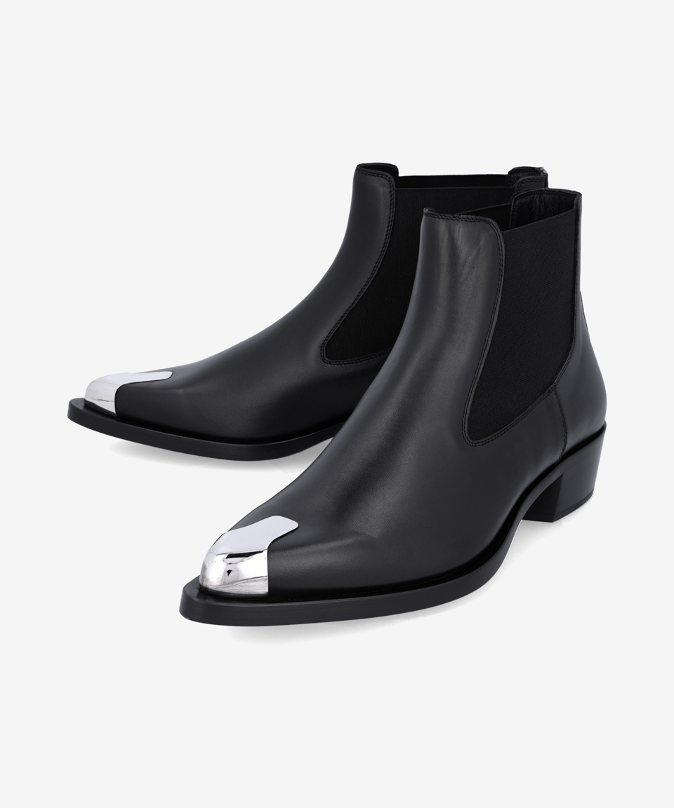 MUSINSA | ALEXANDER McQUEEN Punk Chelsea Boots - Black