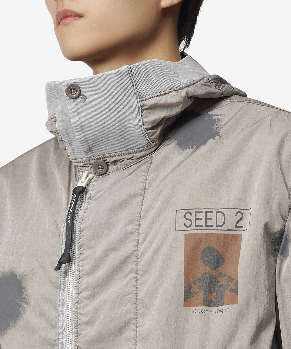 MUSINSA | CP Company Graphic Nylon Hooded Jacket - Gray