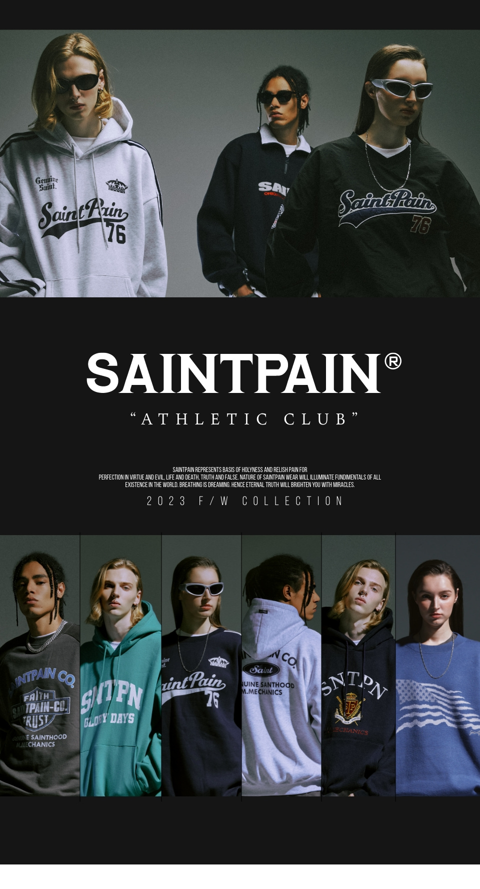 ★SAINTPAIN★SP Team League Hood★ MUSINSA | SAINTPAIN SP Team League Hood - Navy