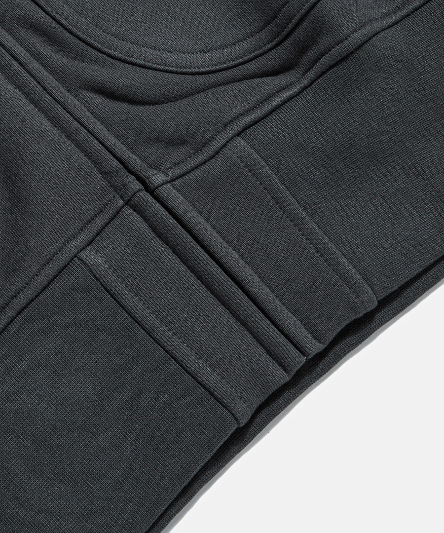 17.5 oz Terry Cloth 2Way Zip-Up Hoodie Kr Ver. Black 상세 이미지 8