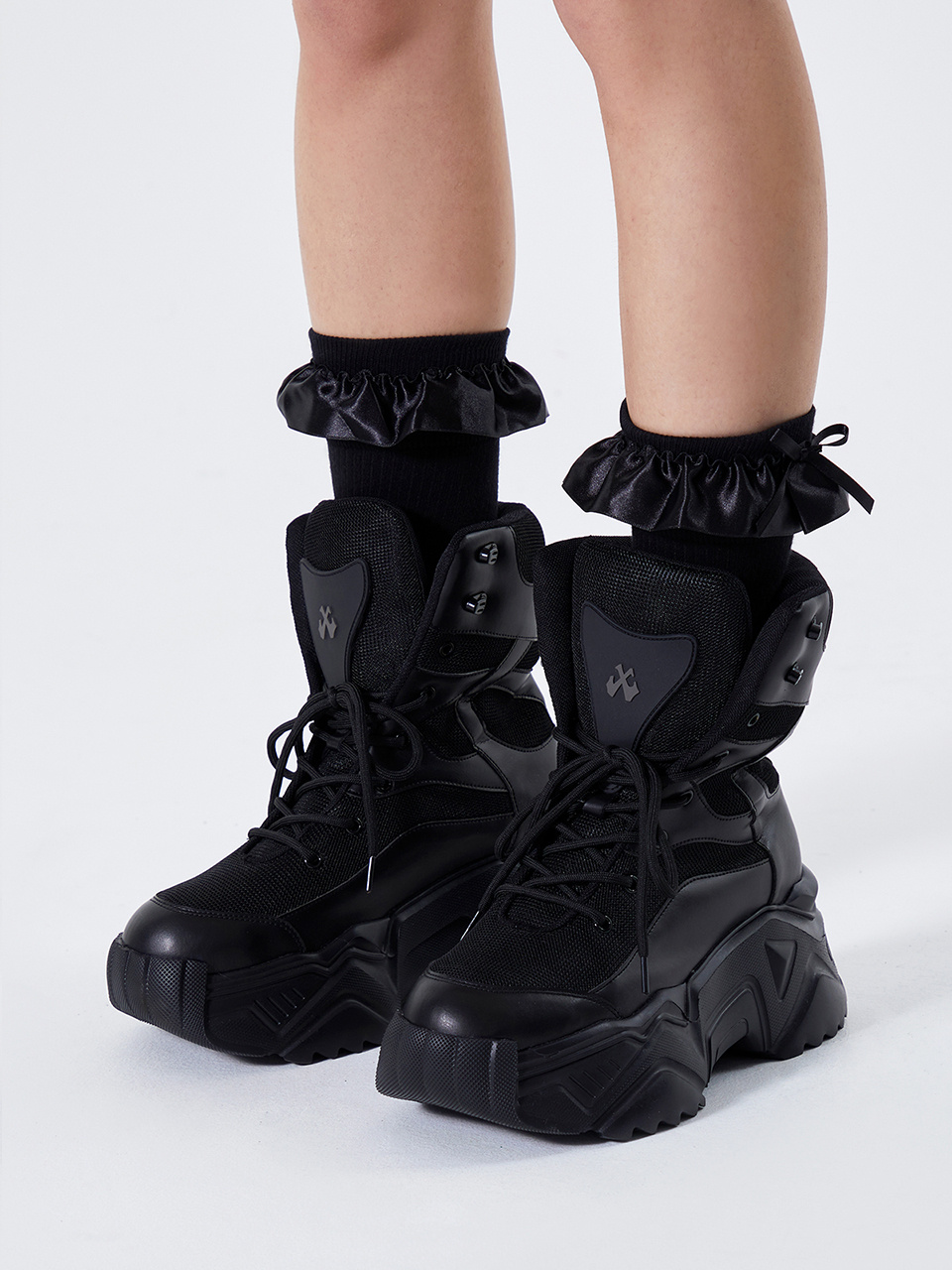 LEEY ■ PLATFORM BOOTS SNEAKERS MUSINSA | L.E.E.Y PLATFORM BOOTS SNEAKERS BLACK