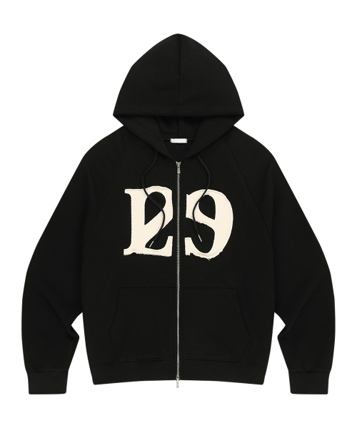 129 Logo Patch Hooded Zip-Up