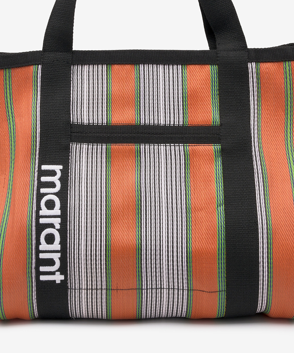 ★Isabel Marant★ Warden Striped Nylon Tote Bag Orange Multi MUSINSA | ISABEL MARANT Warden Striped Nylon Tote Bag