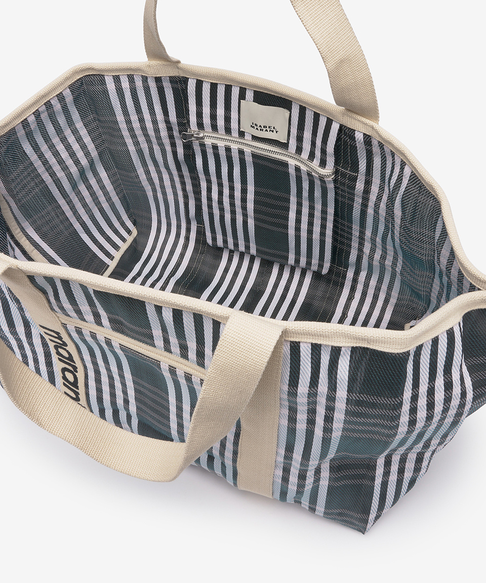 ★Isabel Marant★ Warden Striped Nylon Tote Bag Blue Multico MUSINSA | ISABEL MARANT Warden Striped Nylon Tote Bag - Blue