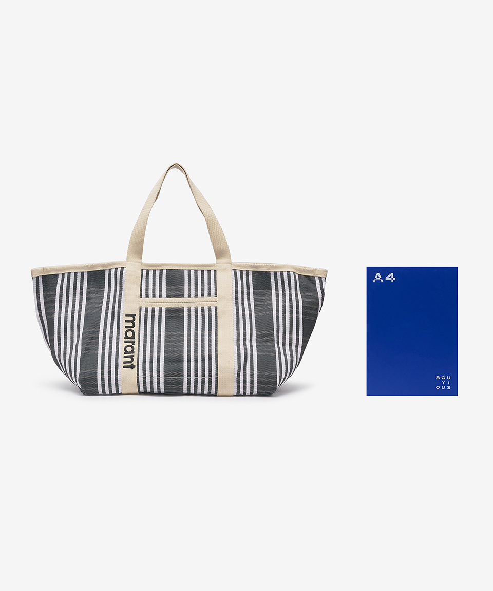 ★Isabel Marant★ Warden Striped Nylon Tote Bag Blue Multico MUSINSA | ISABEL MARANT Warden Striped Nylon Tote Bag - Blue