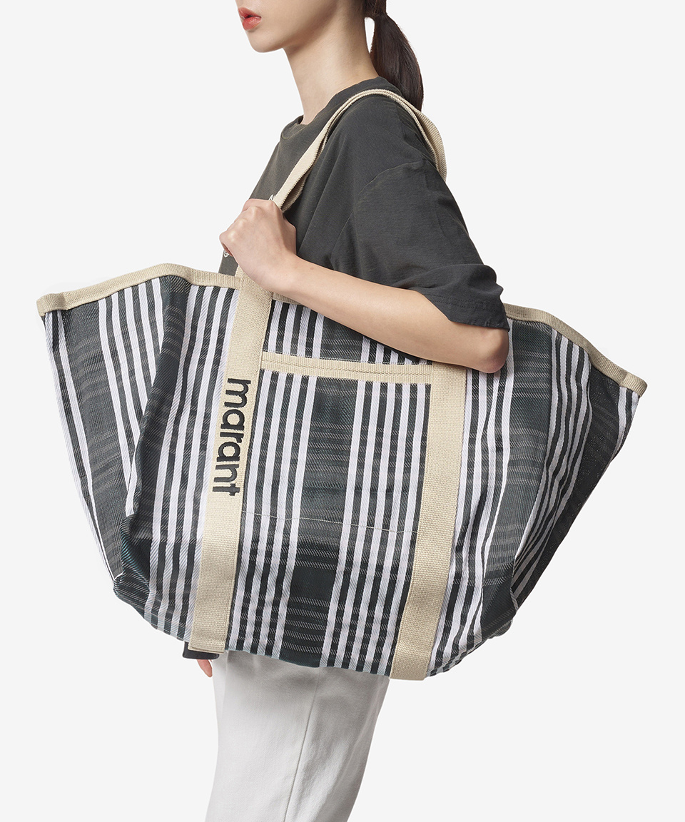 ★Isabel Marant★ Warden Striped Nylon Tote Bag Blue Multico Warden tote bag | Isabel Marant | OTTODISANPIETRO