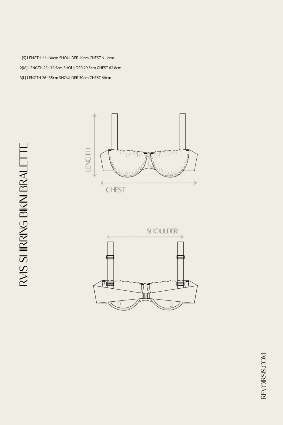 O Rvis 르브아시스(REVOIRSIS) RVIS shirring bikini bralette multi black - 사이즈 & 후기 | 무신사