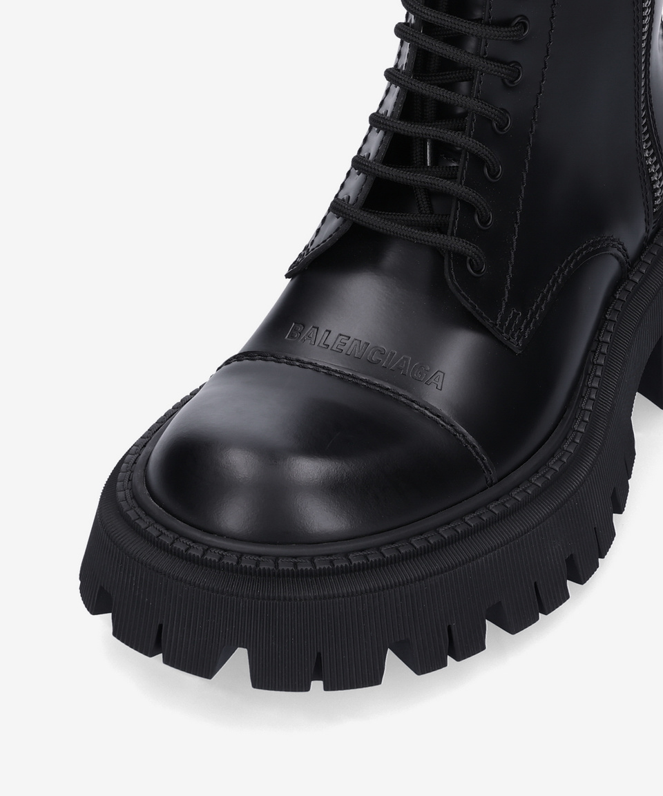 MUSINSA | BALENCIAGA Tractor Lace Up Zip Boots - Black