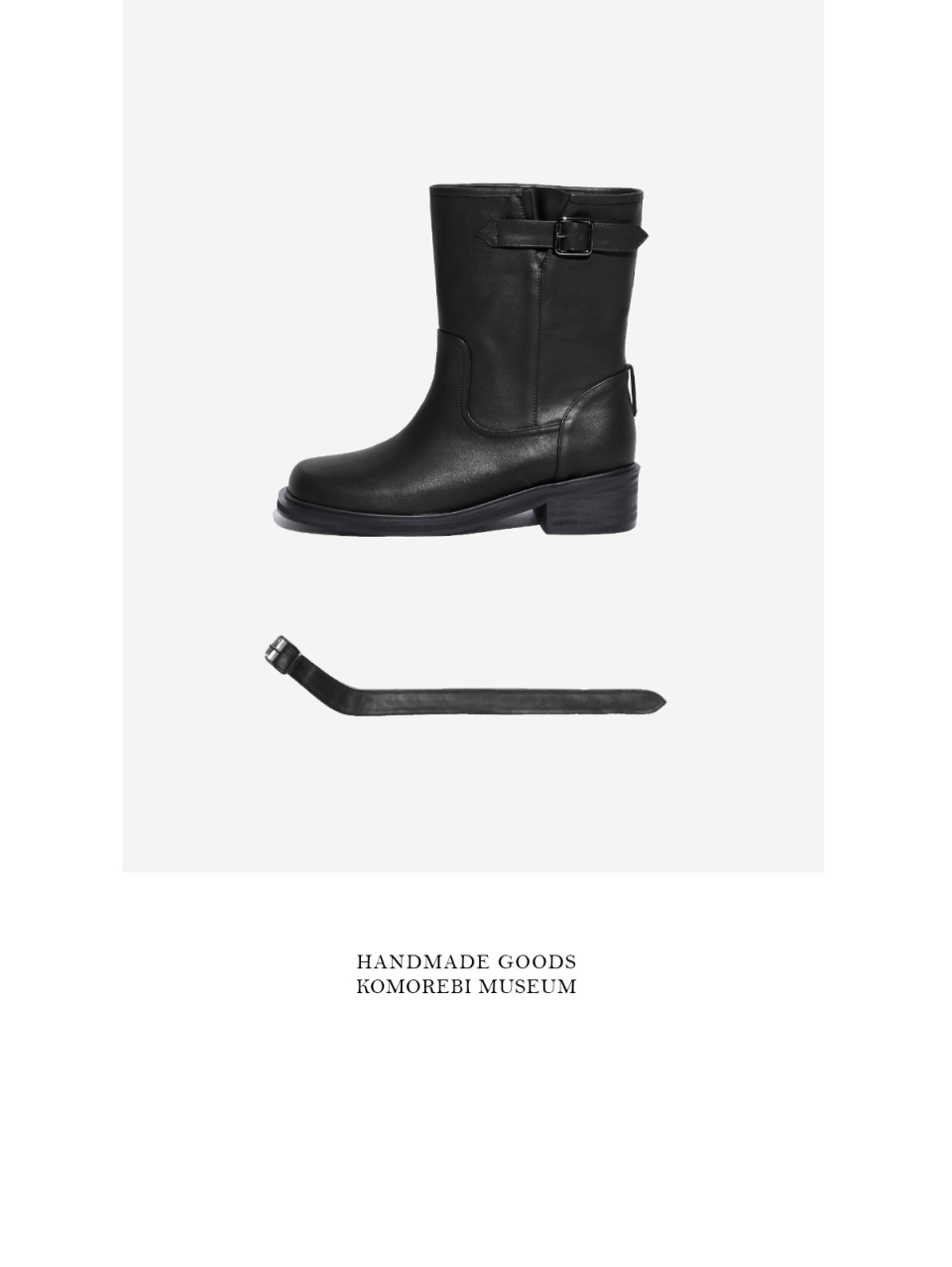 KOMOREBI MUSEUM ■ KM118 Handmade 90s Biker Middle Boots MUSINSA | KOMOREBI MUSEUM KM090 Handmade Leather Biker