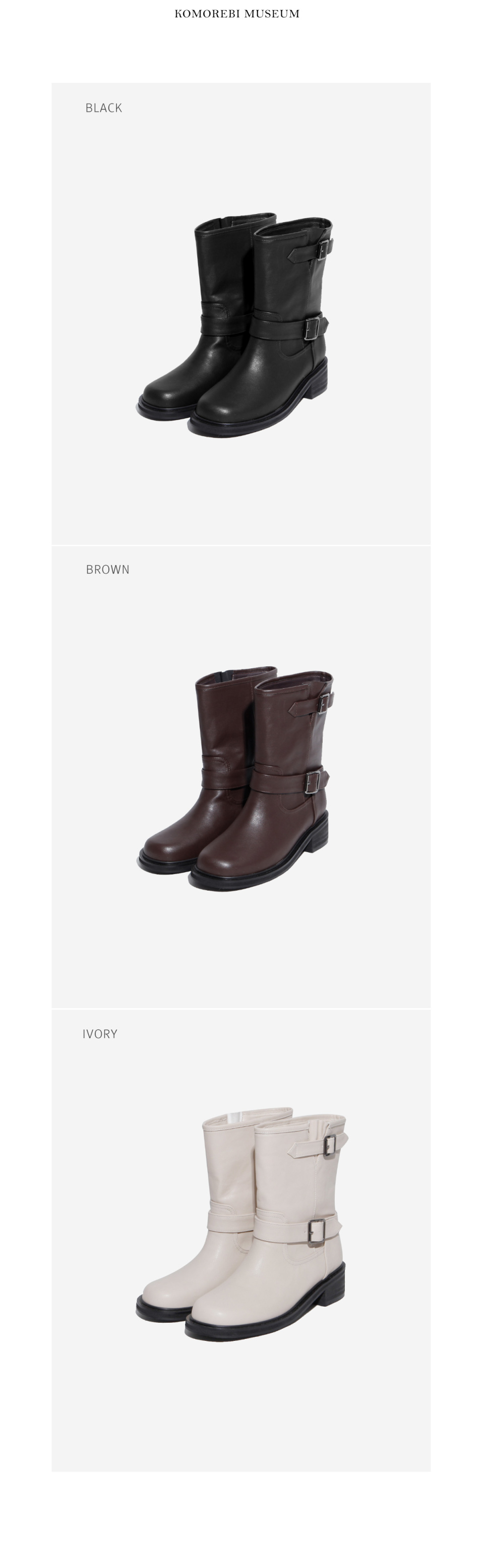 KOMOREBI MUSEUM ■ KM118 Handmade 90s Biker Middle Boots MUSINSA | KOMOREBI MUSEUM KM118 Handmade 90s Biker Middle
