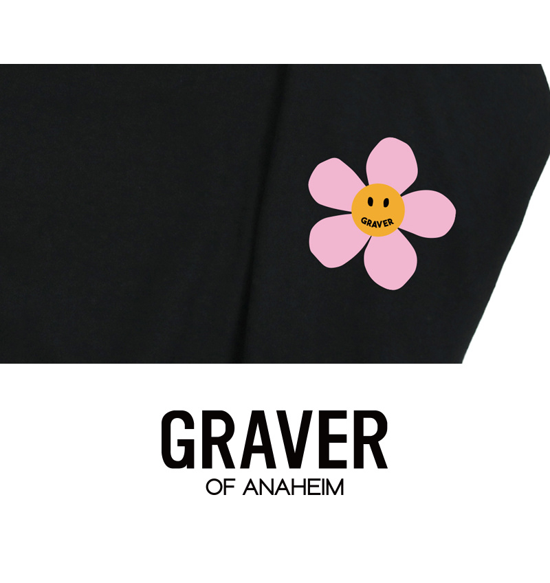 [GRAVER]★ELBOW PINK FLOWER DOT SWEATSHIRT UNISEX]Elbow pink flower dot sweatshirt - GRAVER | 60