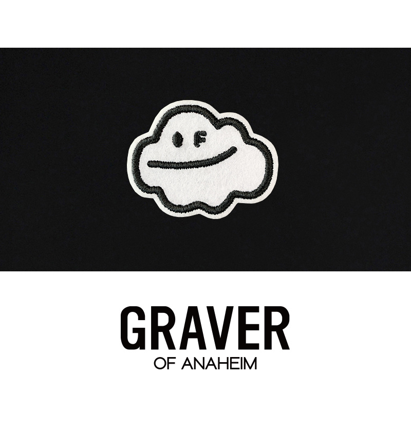 [GRAVER]★CLOUD SMILE EMBROIDERY SWEATSHIRT MUSINSA | GRAVER [UNISEX] Cloud smile embroidery hooded