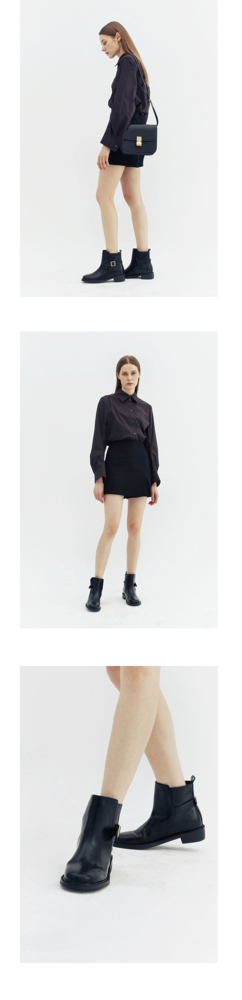 ◆KOMOREBI MUSEUM◆ Handmade buckle ankle boots I Black KM11 MUSINSA | KOMOREBI MUSEUM KM110 Handmade Buckle Ankle Boots