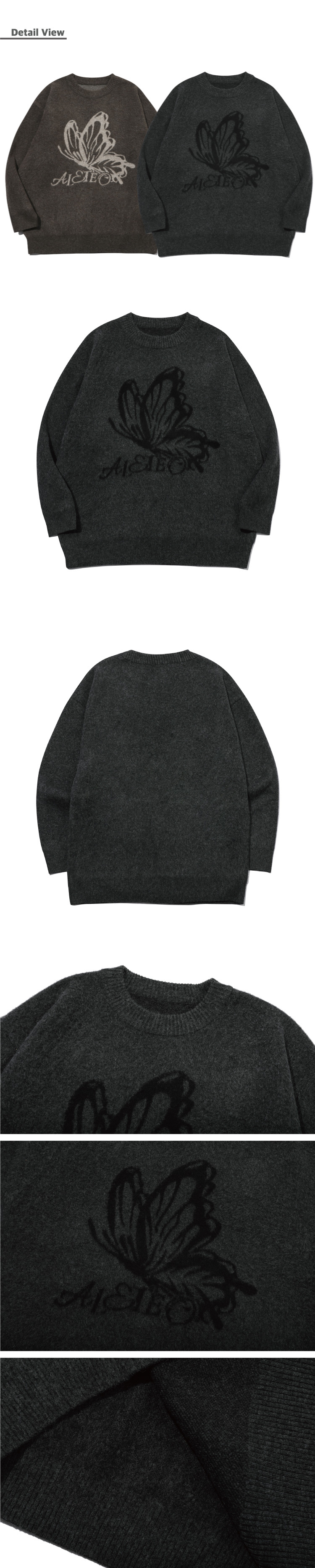 [CPGN STUDIO ]★Butterfly Brush Sweater MUSINSA | CPGN STUDIO Butterfly brush sweater charcoal black