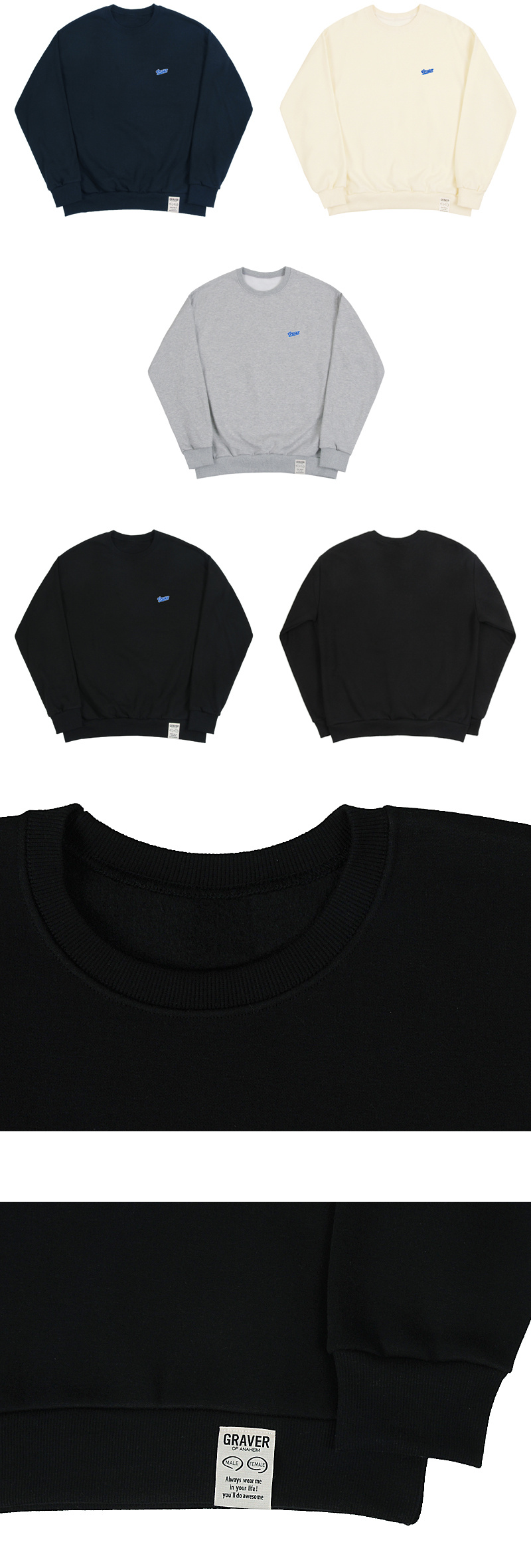 MUSINSA | GRAVER [UNISEX] Baseball blue logo embroidery