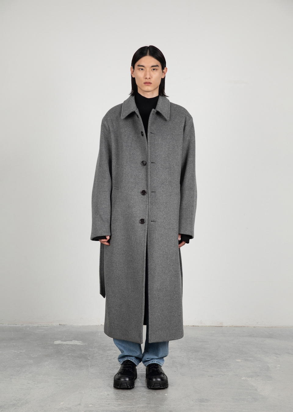 【関税込み】AMOMENTO コート アモーメント AMOMENTO SHEER SINGLE TRENCH COAT （ベージュ