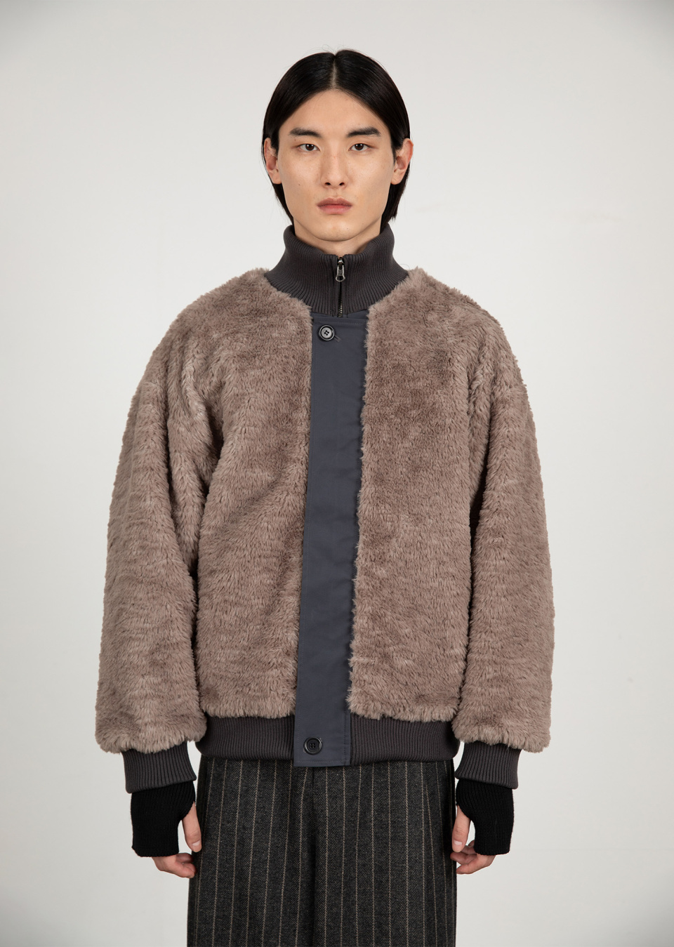 アウターその他 AMOMENTO REVERSIBLE OVERSIZED SHEARING JUMPER MUSINSA | AMOMENTO OVERSIZE REVERSIBLE SHEARLING JUMPER