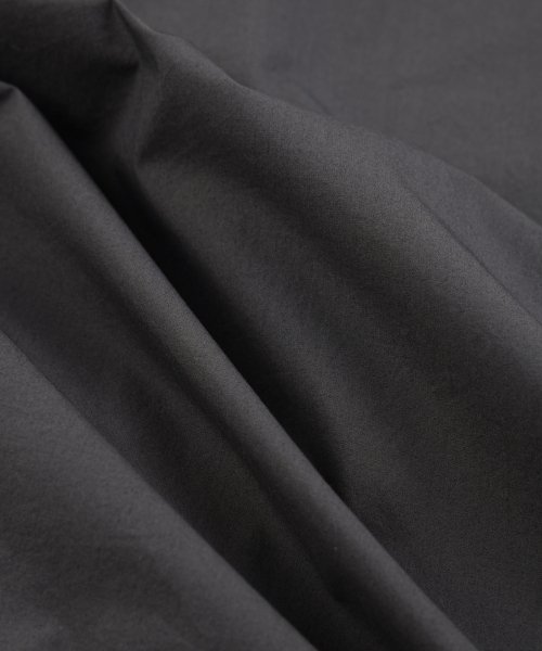 STAND COLLAR SHIRT, CHARCOAL