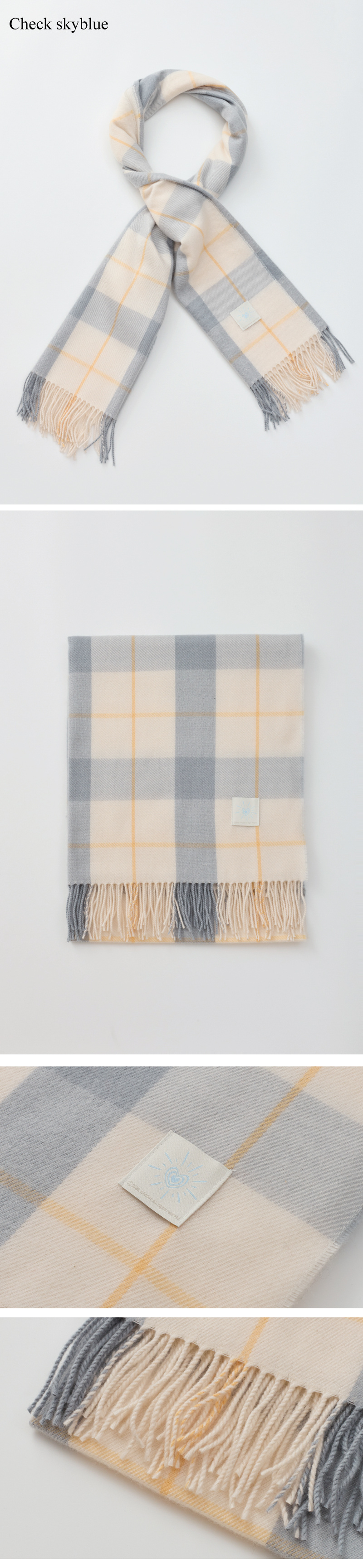 리엔드코(RIANDCO) 베이직 체크 니트 머플러 - 8COLOR