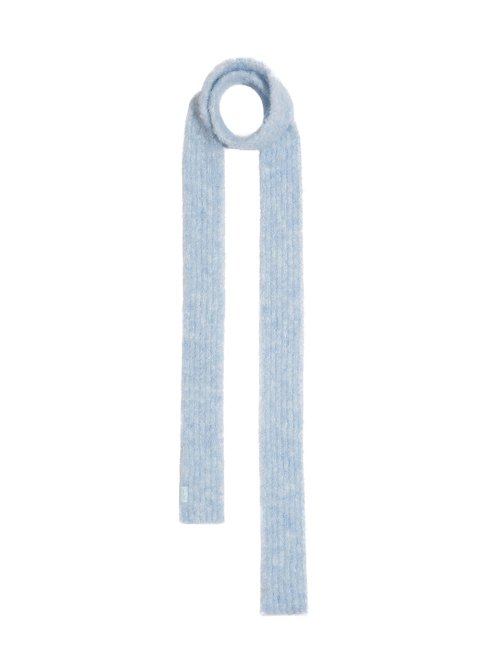 BOUCLE KNIT MUFFLER - POWDER BLUE