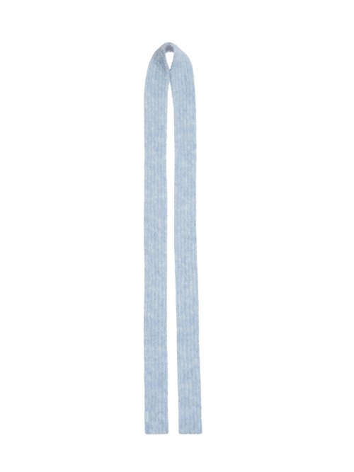 BOUCLE KNIT MUFFLER - POWDER BLUE